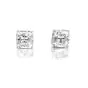 GIA 2.13cttw Square Brilliant Diamond 14K Gold  Stud Earrings-Dover Jewelry