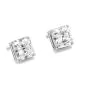 GIA 2.13cttw Square Brilliant Diamond 14K Gold  Stud Earrings-Dover Jewelry