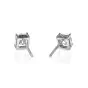 GIA 2.13cttw Square Brilliant Diamond 14K Gold  Stud Earrings-Dover Jewelry