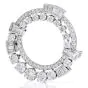 Vintage 5.00cts Diamond Platinum Wreath Brooch Pin