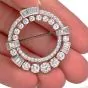 Vintage 5.00cts Diamond Platinum Wreath Brooch Pin