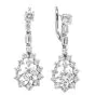 GIA Vintage 5.60 carats Diamond Platinum Teardrop Dangle Earrings