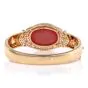 GIA Red Coral Diamond 18K Gold Statement Cuff Bracelet-Dover Jewelry