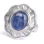 AGL Ceylon Sapphire 13.90cts Diamond Platinum Cocktail Ring