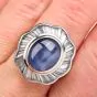 AGL Ceylon Sapphire 13.90cts Diamond Platinum Cocktail Ring