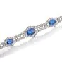 Walser Wald Vintage Deco Diamond Sapphire Platinum Bracelet 