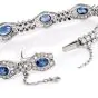 Walser Wald Vintage Deco Diamond Sapphire Platinum Bracelet 