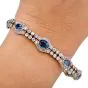 Walser Wald Vintage Deco Diamond Sapphire Platinum Bracelet 