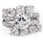 Vintage GIA Old Euro Diamond 6.40cts Platinum Eternity Cocktail Ring