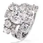 Vintage GIA Old Euro Diamond 6.40cts Platinum Eternity Cocktail Ring