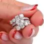 Vintage GIA Old Euro Diamond 6.40cts Platinum Eternity Cocktail Ring