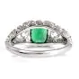 Vintage GIA No Oil Colombian Emerald Diamond Platinum Engagement Ring|Dover Jewelry|