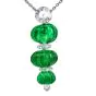Colombian Emerald Diamond Carvin French Carved Platinum Necklace-Dover Jewelry