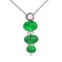 Colombian Emerald Diamond Carvin French Carved Platinum Necklace-Dover Jewelry