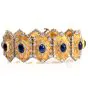 Buccellati 1980s  Gold Diamond Sapphire Hexagon Bracelet