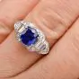 Kashmir AGL GIA No Heat Sapphire 2.53cts Diamond Platinum Ring