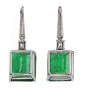 Magnificent 27.75 Carat Emerald Diamond 18k Gold Drop Earrings