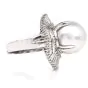 Estate South-Sea Pearl Platinum baguette diamond cocktail Ring