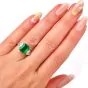 BVLGARI 4.86 carats GRS Emerald Diamond Platinum Engagement Ring |DoverJewelry|