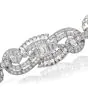 Vintage 17.75cts Emerald-Round Diamond Platinum Luxurious Bracelet