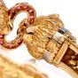 Lalaounis Vintage Greek Revival Ruby Lion Head Gold Bangle Bracelet|Dover Jewelry|