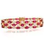 Estate AGL Minor Heat Burma Ruby 36.00cts Diamond 18K Gold  Bracelet l Dover Jewelry