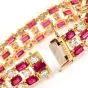 Estate AGL Minor Heat Burma Ruby 36.00cts Diamond 18K Gold  Bracelet l Dover Jewelry
