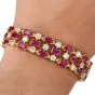 Estate AGL Minor Heat Burma Ruby 36.00cts Diamond 18K Gold  Bracelet l Dover Jewelry