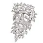 Estate 20.30 Carat Diamond Cluster Platinum Brooch Pin