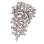 Estate 20.30 Carat Diamond Cluster Platinum Brooch Pin