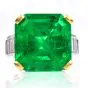 AGL 19.60cts Colombian Emerald Diamond 18K Gold Cocktail Ring|DoverJewelry|