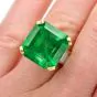 AGL 19.60cts Colombian Emerald Diamond 18K Gold Cocktail Ring|DoverJewelry|