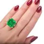 AGL 19.60cts Colombian Emerald Diamond 18K Gold Cocktail Ring|DoverJewelry|
