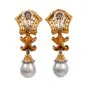 Buccellati Diamond Pearl 18k Gold Drop Earrings