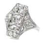 GIA Antique Old European Cut 3.40ct Diamond Platinum Ring l Antique Jewelry l Dover Jewelry 
