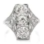 GIA Antique Old European Cut 3.40ct Diamond Platinum Ring l Antique Jewelry l Dover Jewelry 