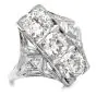 GIA Antique Old European Cut 3.40ct Diamond Platinum Ring l Antique Jewelry l Dover Jewelry 