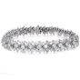 20.11ct Diamond Platinum Cluster Floral Link Bracelet