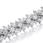 20.11ct Diamond Platinum Cluster Floral Link Bracelet