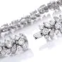 20.11ct Diamond Platinum Cluster Floral Link Bracelet