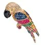 Estate Pave Diamond 16.10cts Multigem 18K Gold Parrot Brooch pin |Dover Jewelry|