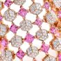 Estate Designer Paolo Costagli Sapphire Diamond 18K Pink Gold Wide Cuff Bracelet |Dover Jewelry|