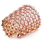 Estate Designer Paolo Costagli Sapphire Diamond 18K Pink Gold Wide Cuff Bracelet |Dover Jewelry|