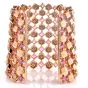 Estate Designer Paolo Costagli Sapphire Diamond 18K Pink Gold Wide Cuff Bracelet |Dover Jewelry|
