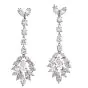 Glamorous 8.10cts Diamond 18K Gold Bridal Dangle Drop Earrings|Dover Jewelry|