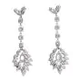 Glamorous 8.10cts Diamond 18K Gold Bridal Dangle Drop Earrings|Dover Jewelry|