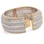 Estate Collectible 31.00ctw Diamond 18K Gold Wide Statement Bangle Bracelet|Dover Jewelry|