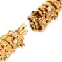 Vintage Diamond 14K Gold Woven Grooved Statement Bracelet-Dover Jewelry