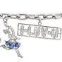 Vintage Nautical Diamond Sapphire Emerald Ruby Charm Bracelet 