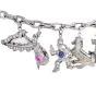 Vintage Nautical Diamond Sapphire Emerald Ruby Charm Bracelet 